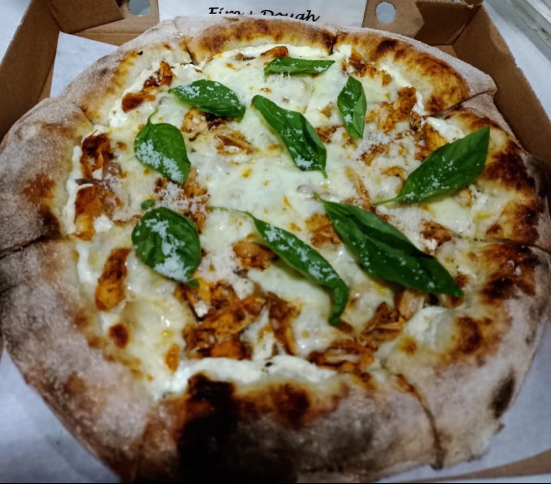 Mushroom Chicken Ranch Pizza